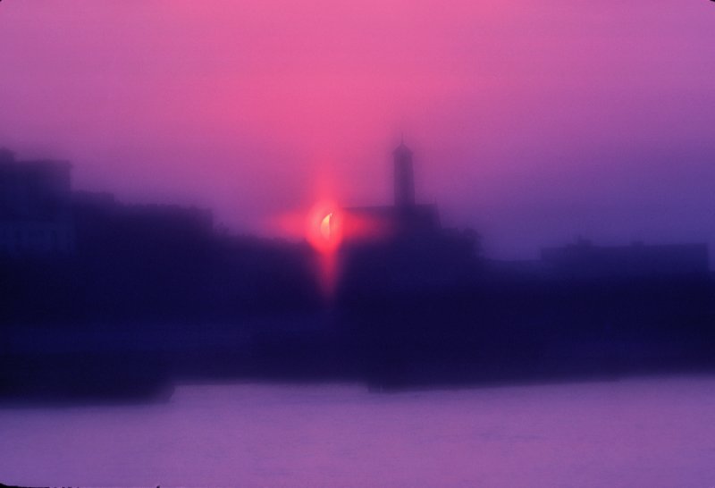 Sunset from the ferry - by Tony Karp