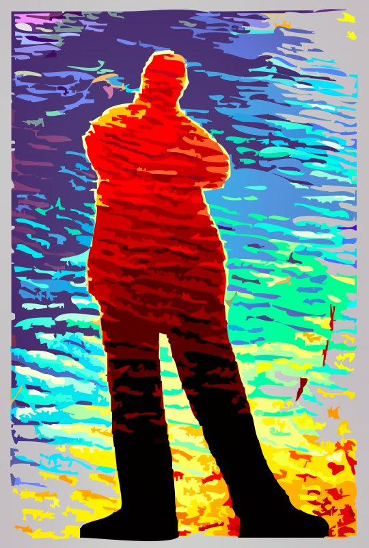 Self portrait in the sand - by Tony Karp